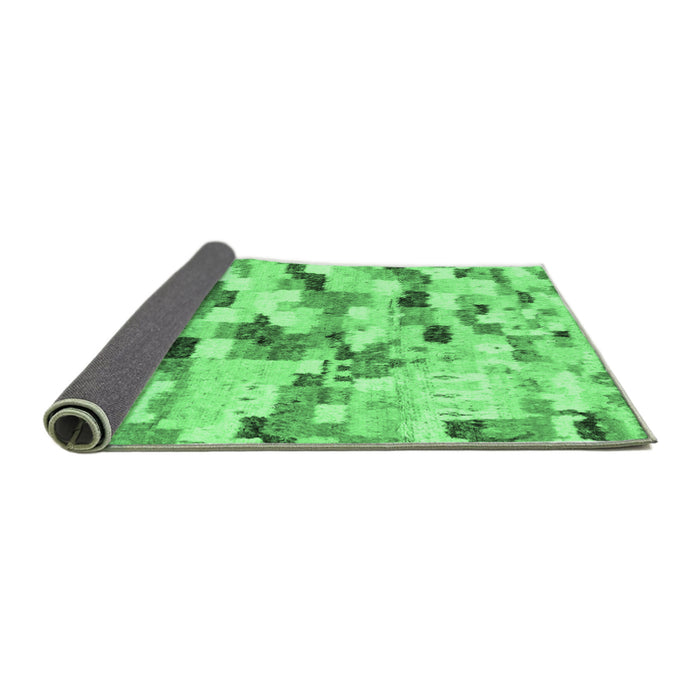 Sideview of Abstract Emerald Green Modern Rug, abs2559emgrn