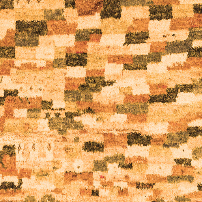 Square Machine Washable Abstract Orange Modern Area Rugs, wshabs2559org