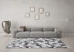 Machine Washable Abstract Gray Modern Rug in a Living Room,, wshabs2559gry