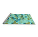 Sideview of Machine Washable Abstract Light Blue Modern Rug, wshabs2559lblu