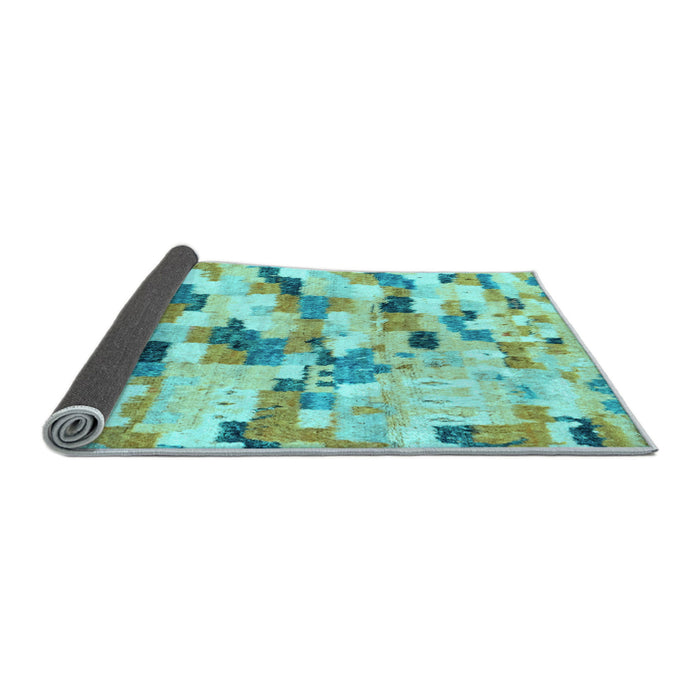 Sideview of Abstract Light Blue Modern Rug, abs2559lblu