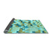 Sideview of Abstract Light Blue Modern Rug, abs2559lblu