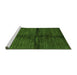 Sideview of Machine Washable Abstract Green Modern Area Rugs, wshabs255grn