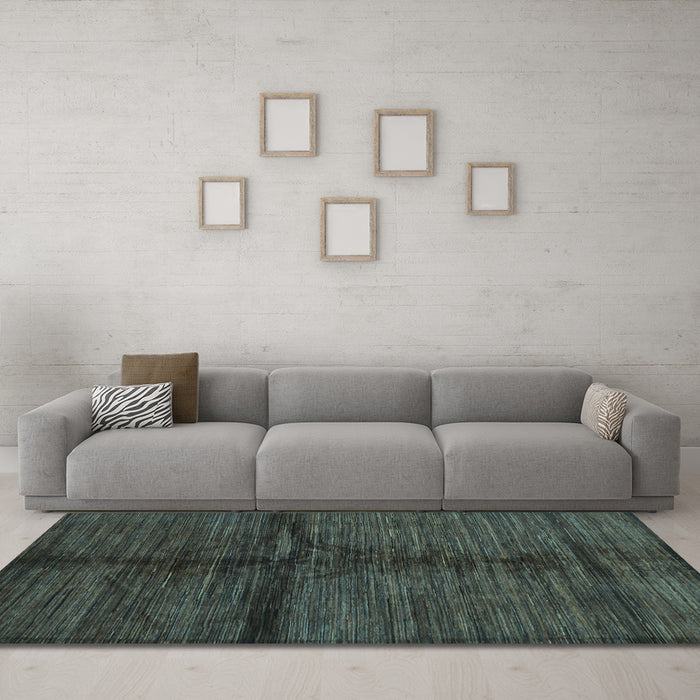 Machine Washable Abstract Light Blue Modern Rug in a Living Room, wshabs255lblu