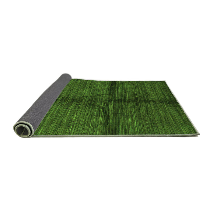 Sideview of Abstract Green Modern Rug, abs255grn