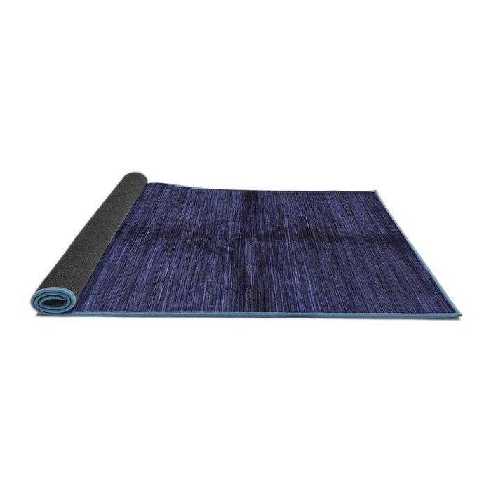 Sideview of Abstract Blue Modern Rug, abs255blu