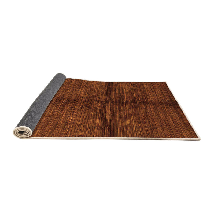 Sideview of Abstract Orange Modern Rug, abs255org