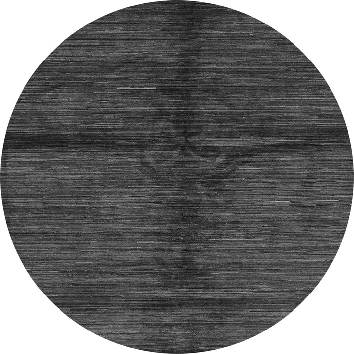 Round Machine Washable Abstract Gray Modern Rug, wshabs255gry