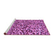 Sideview of Machine Washable Abstract Purple Modern Area Rugs, wshabs2560pur