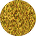 Round Machine Washable Abstract Yellow Modern Rug, wshabs2560yw