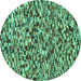 Round Machine Washable Abstract Turquoise Modern Area Rugs, wshabs2560turq