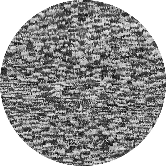 Round Machine Washable Abstract Gray Modern Rug, wshabs2560gry