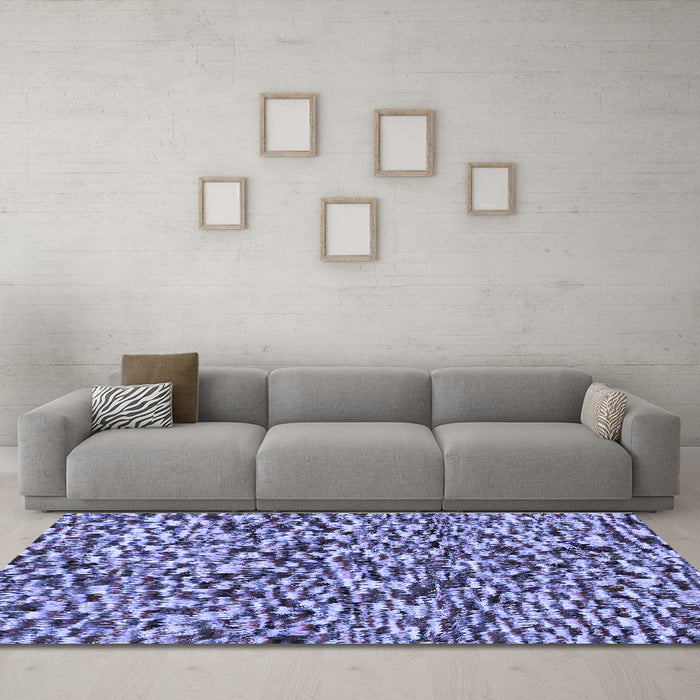 Machine Washable Abstract Blue Modern Rug in a Living Room, wshabs2560blu