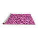 Sideview of Machine Washable Abstract Pink Modern Rug, wshabs2560pnk