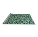 Sideview of Machine Washable Abstract Light Blue Modern Rug, wshabs2560lblu