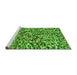 Sideview of Machine Washable Abstract Green Modern Area Rugs, wshabs2560grn