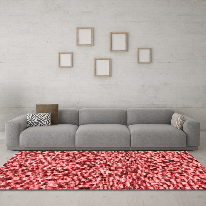 Modern Red Washable Rugs