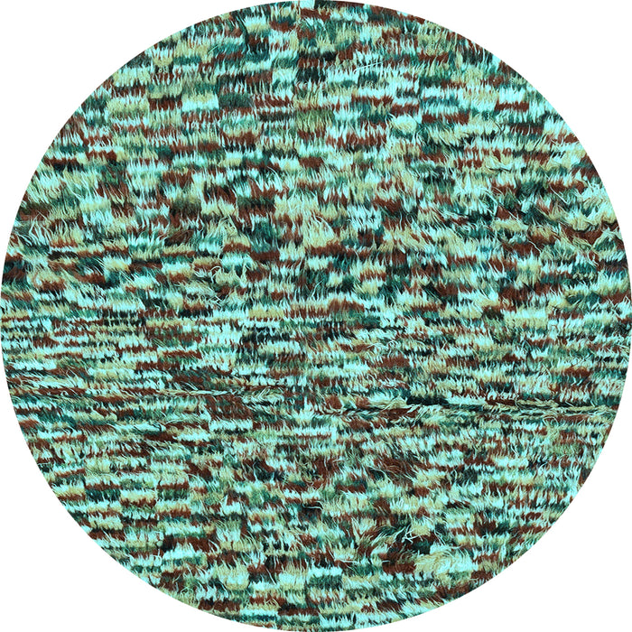 Round Machine Washable Abstract Light Blue Modern Rug, wshabs2560lblu
