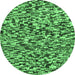 Round Abstract Emerald Green Modern Rug, abs2560emgrn