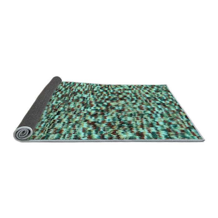 Sideview of Abstract Light Blue Modern Rug, abs2560lblu