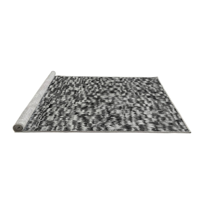 Sideview of Machine Washable Abstract Gray Modern Rug, wshabs2560gry