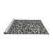 Sideview of Machine Washable Abstract Gray Modern Rug, wshabs2560gry