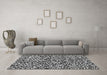 Machine Washable Abstract Gray Modern Rug in a Living Room,, wshabs2560gry