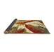 Sideview of Abstract Yellow Modern Rug, abs2561