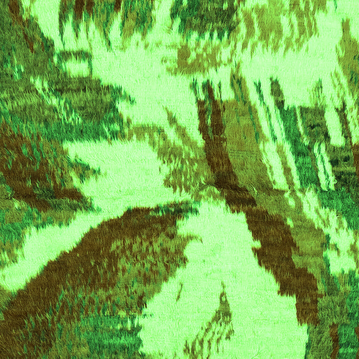 Machine Washable Abstract Green Modern Area Rugs, wshabs2561grn