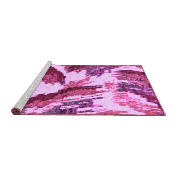 Sideview of Machine Washable Abstract Purple Modern Area Rugs, wshabs2561pur
