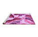 Sideview of Machine Washable Abstract Purple Modern Area Rugs, wshabs2561pur