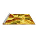 Sideview of Machine Washable Abstract Yellow Modern Rug, wshabs2561yw