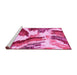 Sideview of Machine Washable Abstract Pink Modern Rug, wshabs2561pnk