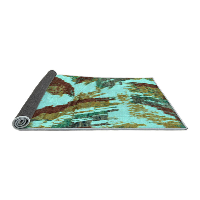 Sideview of Abstract Light Blue Modern Rug, abs2561lblu