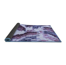 Sideview of Abstract Blue Modern Rug, abs2561blu