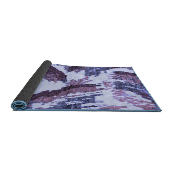 Sideview of Abstract Blue Modern Rug, abs2561blu