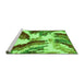 Sideview of Machine Washable Abstract Green Modern Area Rugs, wshabs2561grn