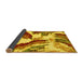 Sideview of Abstract Yellow Modern Rug, abs2561yw