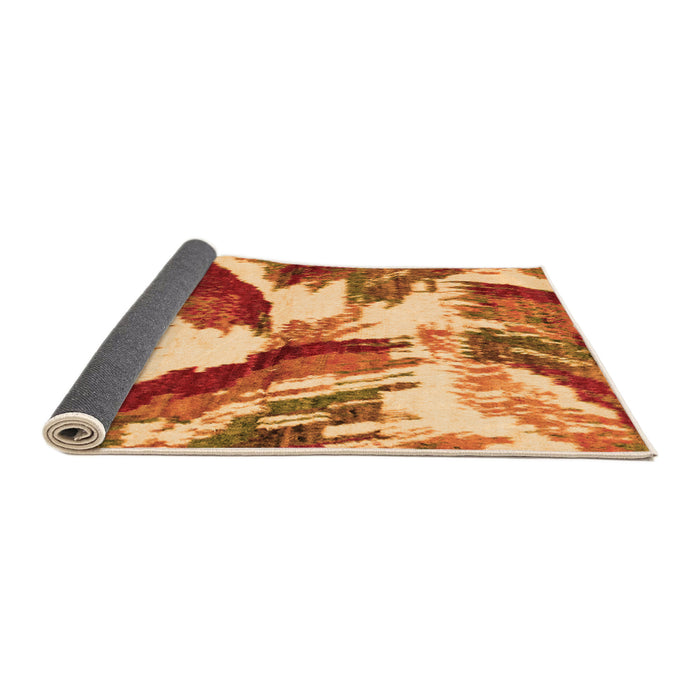 Sideview of Abstract Orange Modern Rug, abs2561org