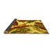 Sideview of Abstract Yellow Modern Rug, abs2562yw