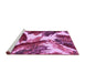 Sideview of Machine Washable Abstract Purple Modern Area Rugs, wshabs2562pur