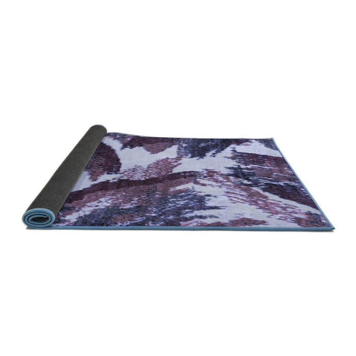 Sideview of Abstract Blue Modern Rug, abs2562blu