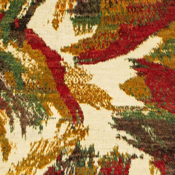 Machine Washable Abstract Tomato Red Rug, wshabs2562