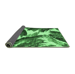 Sideview of Abstract Emerald Green Modern Rug, abs2562emgrn