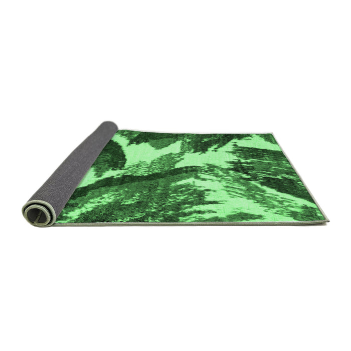 Sideview of Abstract Emerald Green Modern Rug, abs2562emgrn