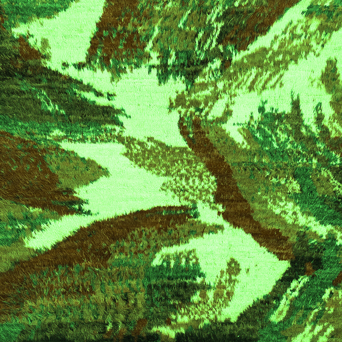 Square Abstract Green Modern Rug, abs2562grn