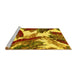 Sideview of Machine Washable Abstract Yellow Modern Rug, wshabs2562yw