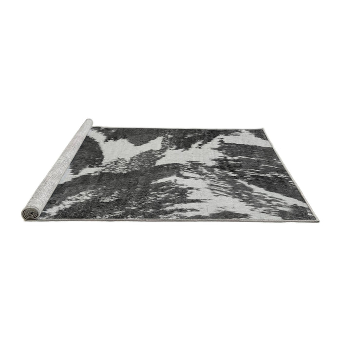 Sideview of Machine Washable Abstract Gray Modern Rug, wshabs2562gry