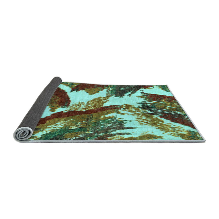 Sideview of Abstract Light Blue Modern Rug, abs2562lblu