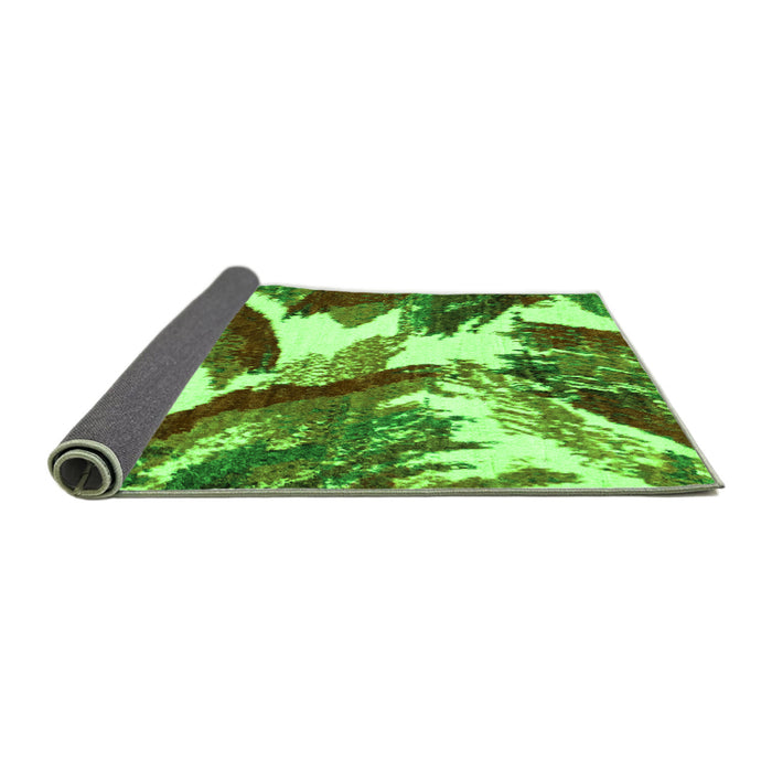 Sideview of Abstract Green Modern Rug, abs2562grn